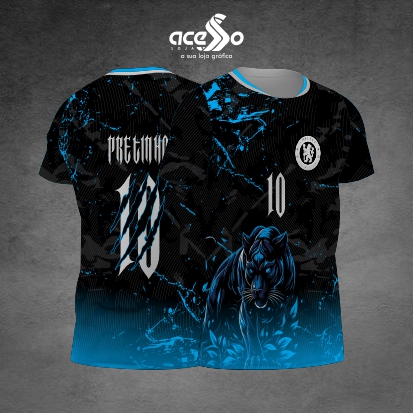 Template Interclasses - Camisa - Pantera Azul claro 2025 - ARTE VETOR