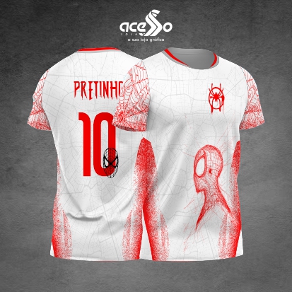 Template Interclasses - Camisa - AC Milan Homem Aranha grunge 2025 - ARTE VETOR