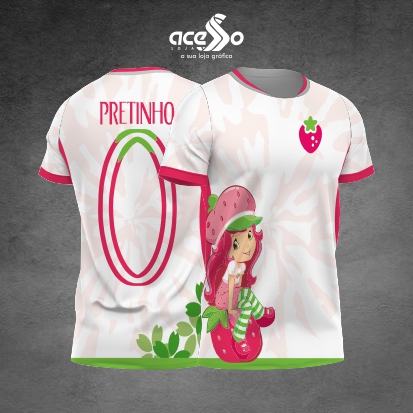 Template Interclasses - Camisa - Moranguinho 8 pink 2025 - ARTE VETOR