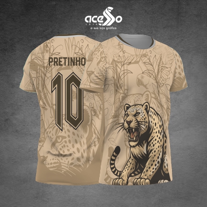 Template Interclasses - Camisa - Onça Brasileira Marrom 2025 - ARTE VETOR