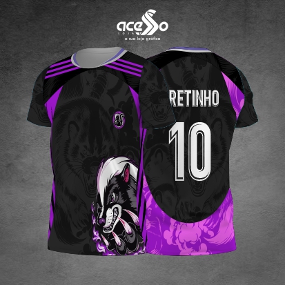 Template Interclasses - Camisa - Guaxinim desenho 25 - ARTE VETOR