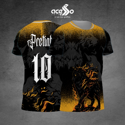 Template Interclasses - Camisa - Lobo em chamas 2025 - ARTE VETOR