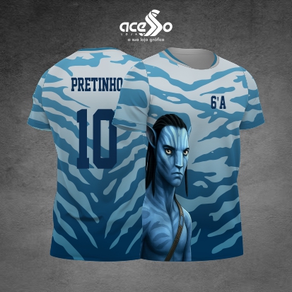 Template Interclasses - Camisa - Avatar Jake texture 25 - ARTE VETOR