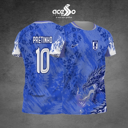Template Interclasses - Camisa -Dragão Japão Azul BD 2025 - ARTE VETOR