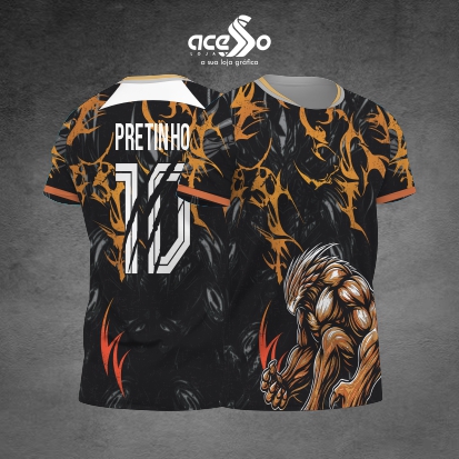 Template Interclasses - Camisa - Monstro Laranja Conceito 2025 - ARTE VETOR