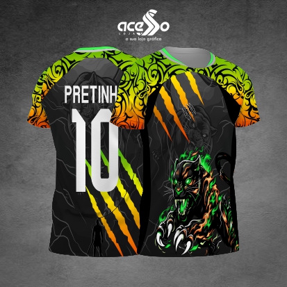 Template Interclasses - Camisa - Pantera Degradê chamas 2025 - ARTE VETOR