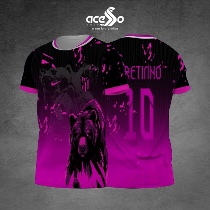 Template Interclasses - Camisa - Urso Pink Conceito 2025- ARTE VETOR
