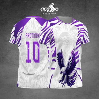 Template Interclasses - Camisa - Águia Roxa AB - Degrade 25 - ARTE VETOR