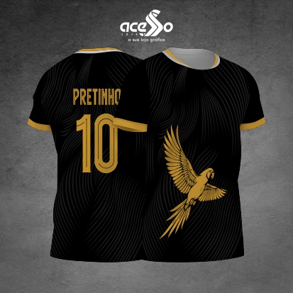 Template Interclasses - Camisa - Arara dourada ac 25 - ARTE VETOR