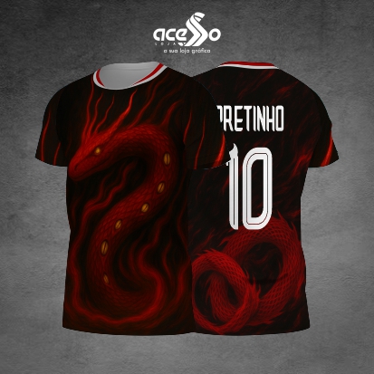 Template Interclasses - Dragão vermelho Japonês fire 2025 - ARTE VETOR