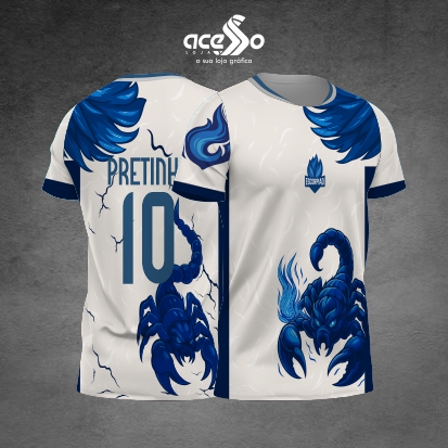 Template Interclasses - Escorpião blue fire 25 - ARTE VETOR