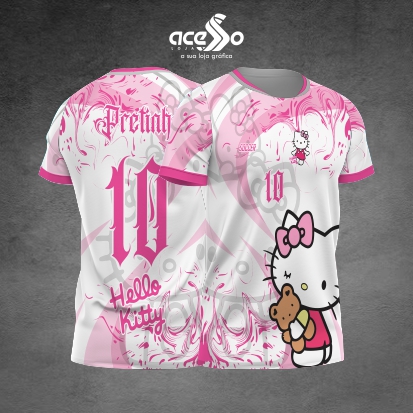 Template Interclasses - Hello Kit Pink grunge 25 - ARTE VETOR