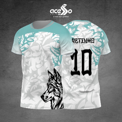 Template Interclasses - Lobo tribal green 25 - ARTE VETOR