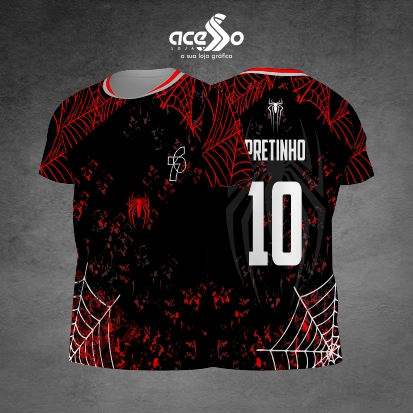 Template Interclasses - Aranha teia vermelhas 2025 - ARTE VETOR