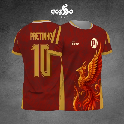 Template Interclasses - Fenix orange floral 25 - ARTE VETOR