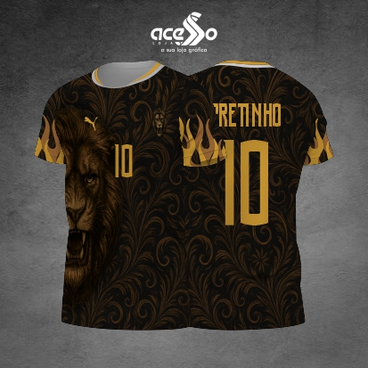 Template Interclasses - Leão Floral dourado IA 2025 - ARTE VETOR