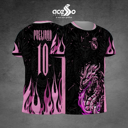 Template Interclasses - Real Madrid Dragão Pink 25 - ARTE VETOR