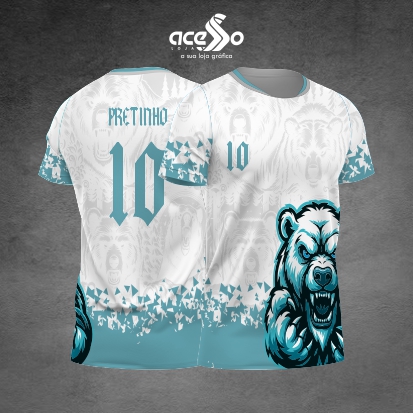 Template Interclasses - Urso Feroz azul - grunge 25 - ARTE VETOR