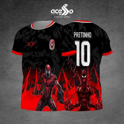 Template Interclasses - Venom Vermelho grunge 2025 - ARTE VETOR