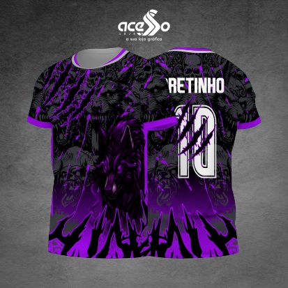 Template Interclasses - Lobo Roxo RGB Black 2025 - ARTE VETOR
