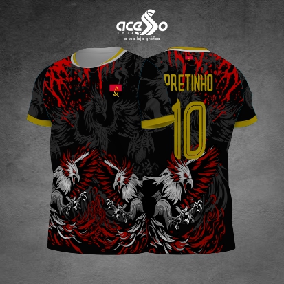 Template Interclasses - Fenix Branca Vermelha 25 - ARTE VETOR