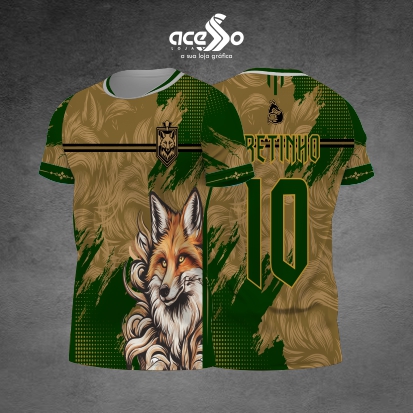 Template Interclasses - Fox dourada verde 25- ARTE VETOR
