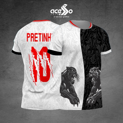 Template Interclasses - Pantera black e White red 2025 - ARTE VETOR