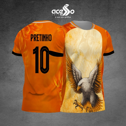 Template Interclasses - Camisa - Águia IA orange AB 25 - ARTE VETOR
