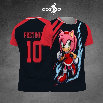 Template Interclasses - Camisa - Amy Rose Raios team 25 - ARTE VETOR