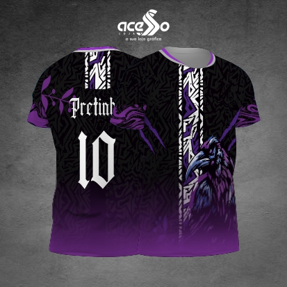 Template Interclasses - Camisa - Corvo roxo 25 - ARTE VETOR