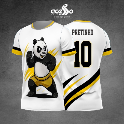 Template Interclasses - Camisa - Panda Amarelo team 25 - ARTE VETOR