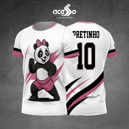 Template Interclasses - Camisa - Panda Rosa team 25 - ARTE VETOR