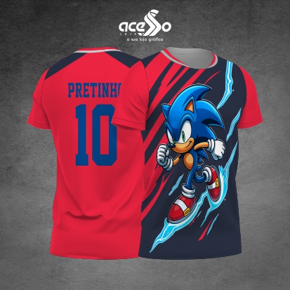 Template Interclasses - Camisa - Sonic Raios team 25 - ARTE VETOR