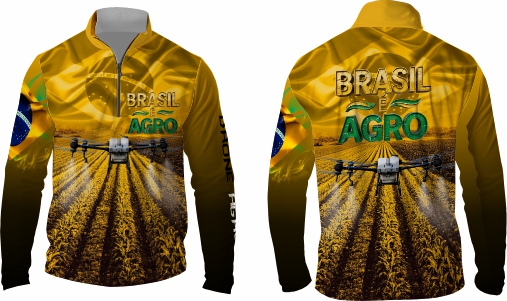 Template agro - Camisa - Agro Brasil ref 41 - ARTE VETOR