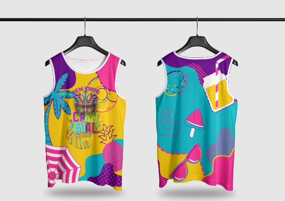 Template Camisa Abadá - Carnavalesco - Ref 2555 - ARTE VETOR