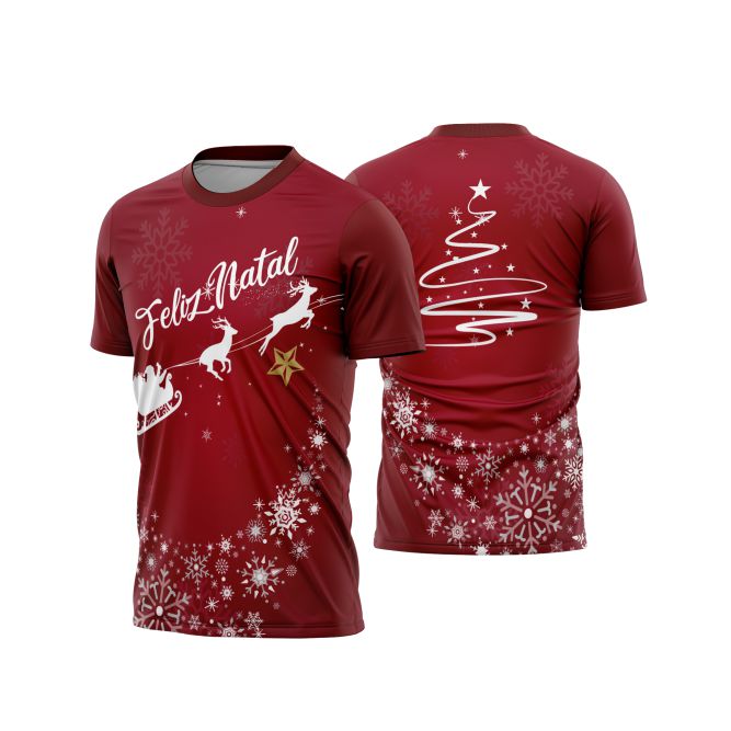 Template Natal - Camisa natalina - 006 - ARTE VETOR