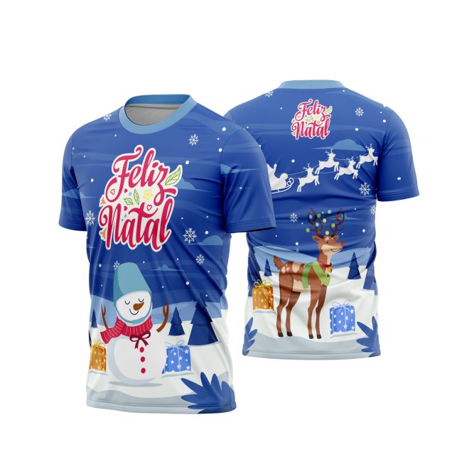 Template Natal - Camisa natalina - 009 - ARTE VETOR