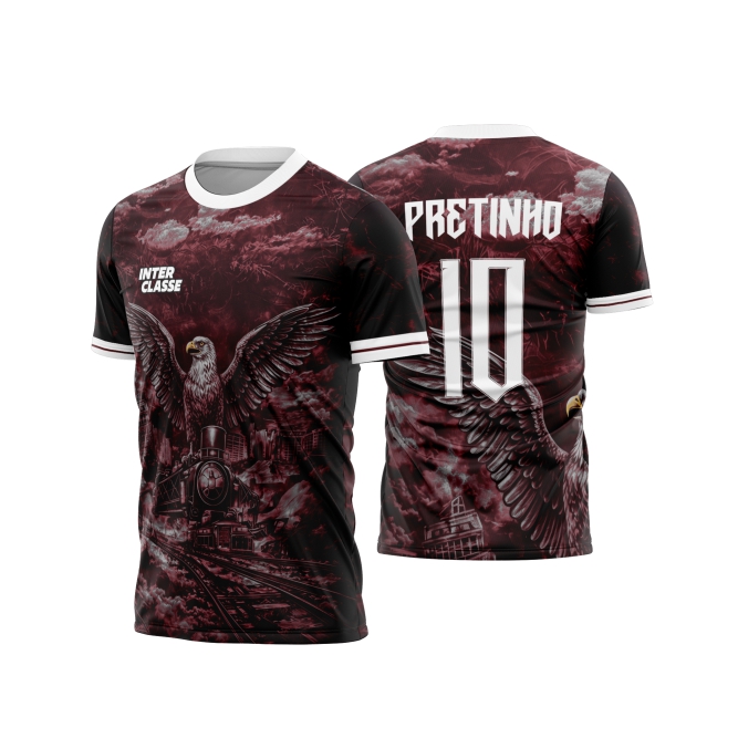 Template Interclasses - Camisa - Águia Americana Red 26 - ARTE VETOR