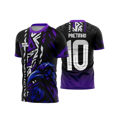 Template Interclasses - Camisa - Corvo geometric roxo 26 - ARTE VETOR