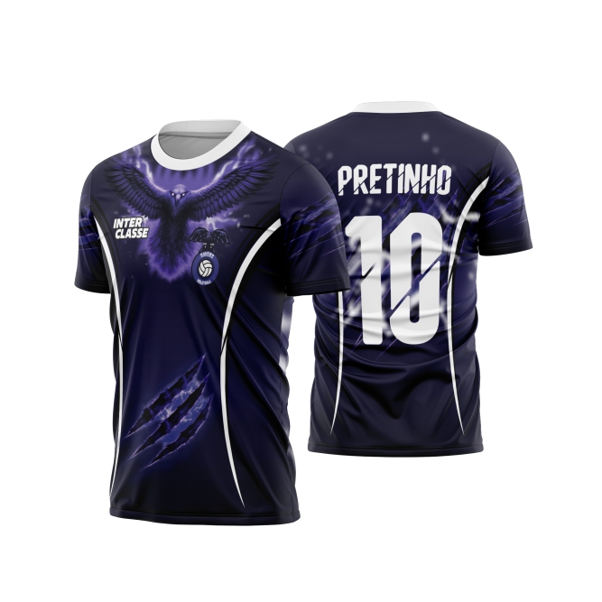 Template Interclasses - Camisa - Corvo Roxo Black 26 - ARTE VETOR
