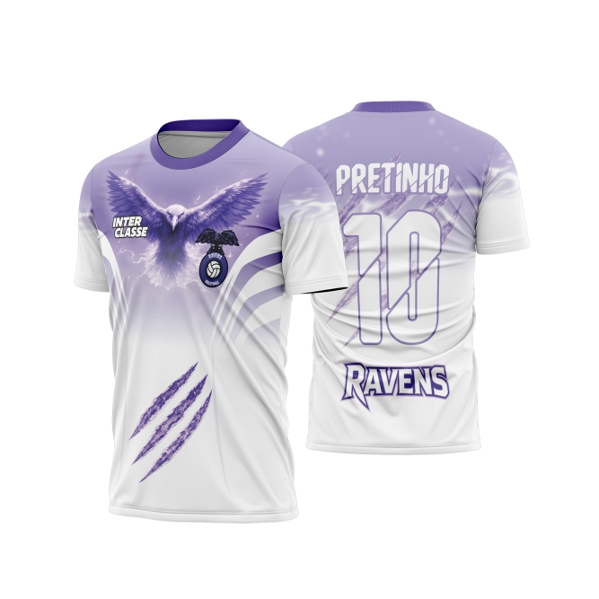 Template Interclasses - Camisa - Corvo Roxo Garra 26 - ARTE VETOR