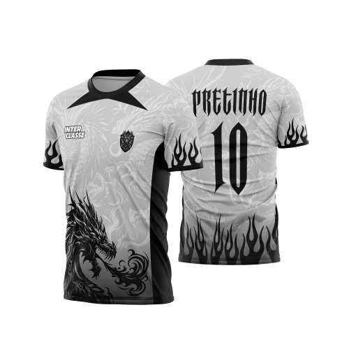 Template Interclasses - Camisa - Dragão black fire 26 - ARTE VETOR