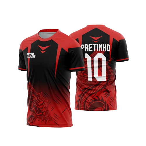 Template Interclasses - Camisa - Dragão chines red 26 - ARTE VETOR