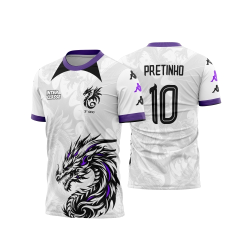Template Interclasses - Camisa - Dragão roxo - 3 ano 26 - ARTE VETOR