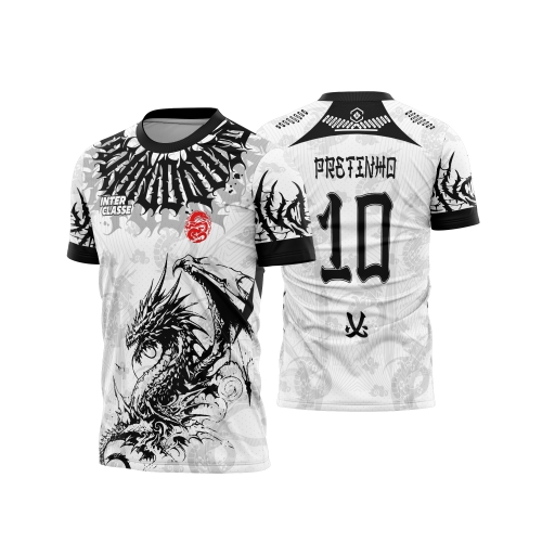 Template Interclasses - Camisa - Dragão tribal black 26 - ARTE VETOR