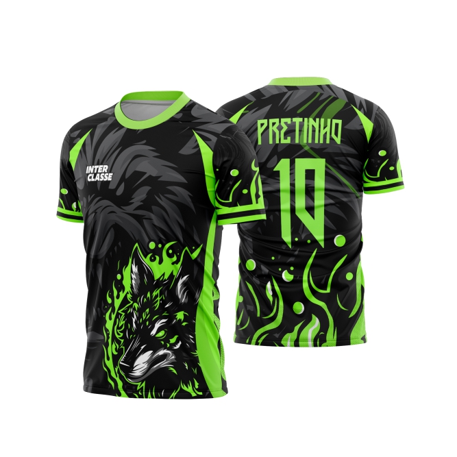 Template Interclasses - Lobo fogo verde 2026 - ARTE VETOR