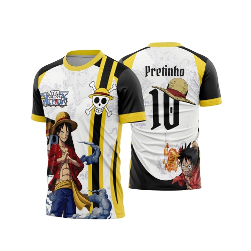 Template Interclasses - Camisa - One Piece - Luffy nuvens 26 - ARTE VETOR