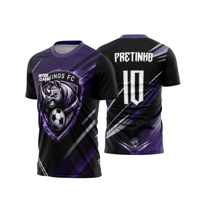 Template Interclasses - Camisa - Rino Fc roxo 26 - ARTE VETOR