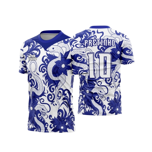 Template Interclasses - Camisa - Serpente azul flor inter 26 - ARTE VETOR