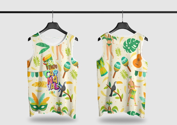 Template Camisa Abadá - Carnavalesco - Ref 2627 - ARTE VETOR